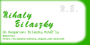 mihaly bilaszky business card